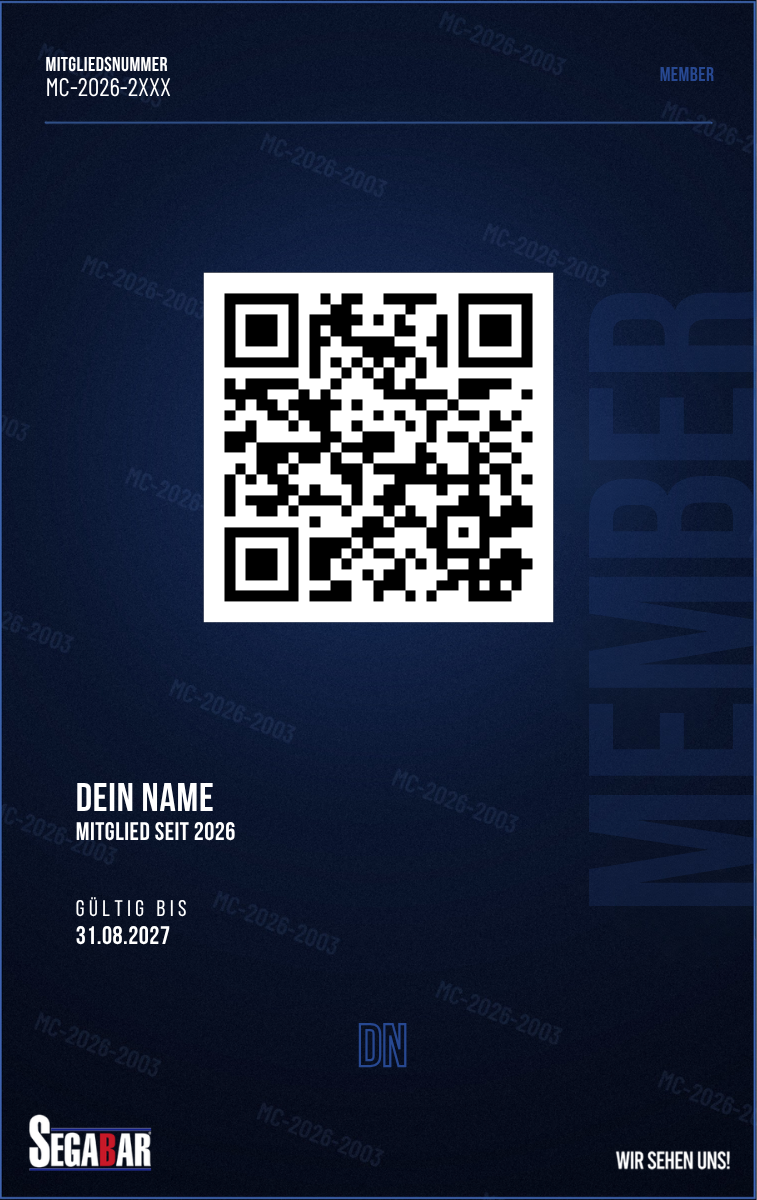 SEGABAR Member Card